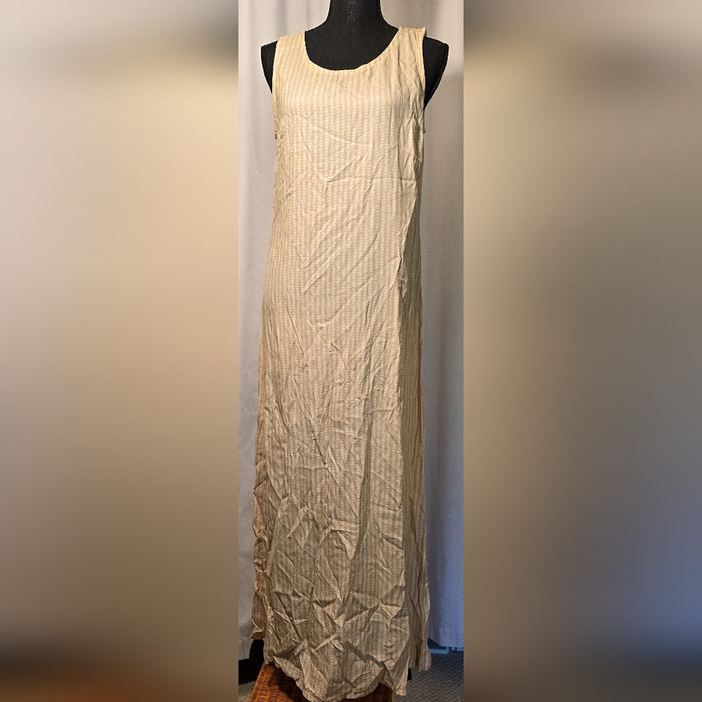 United Colors Of Benetton Cream Maxi Dress With Asymmetrical Dots S